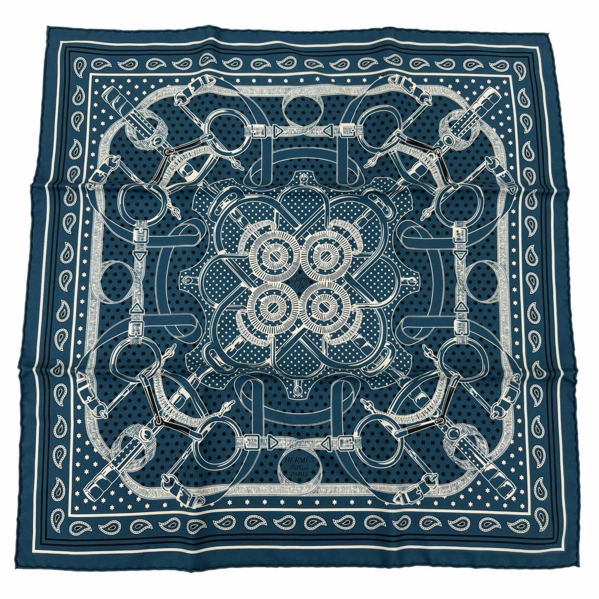 Hermes Authentic Blue Silk Hermes Authentic Blue Silk